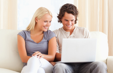 Professional installation technician setting up internet equipment